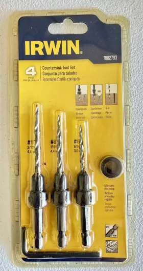 1882793 Irwin New 4 Piece Countersink Tool Set