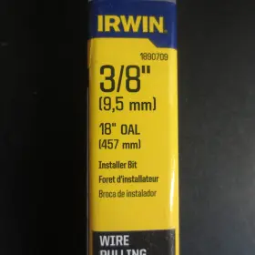 1890709 Irwin Straight Shank Installer Drill Bit For Wood 18-inch By 3/8-inch