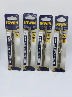 Irwin 3016128 Tools 3016030 Single Cobalt Alloy Steel Lot Of 4 Assorted Sizes See Pics