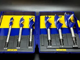 3041006 Irwin 6 Piece Wood Tri-flute Bit Set Auger Speed Tips Vguc