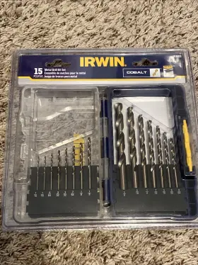 316015 Irwin 15 Pcs. Metal Drill Bit Set Brand New In Sealed Package