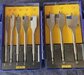 341008 Irwin 8-pcs 6 Inch X 1/4 Blue-groove Hex Shank Speedbor Spade Bit Set