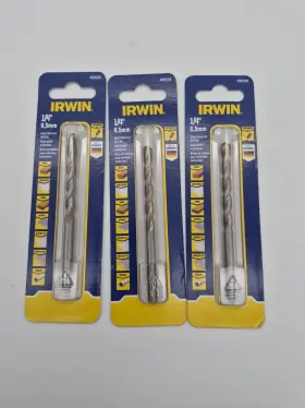 4935108 Irwin Lot Of 3- 1/4 Inch Multi-material Drill Bits