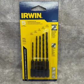 4935642 Irwin Tools 5 Piece Black Oxide Hex Shank Drill Bit Set 1/4 Inch