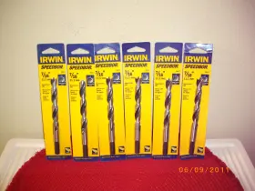 49617 Irwin 7/16 Inch Brad Point Drills / Part No. Set Of 6 New
