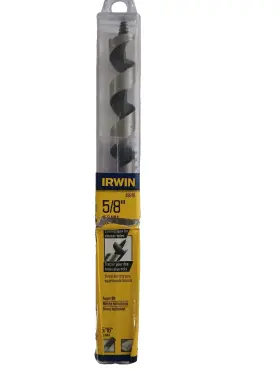 49910 Irwin Auger Bit 5/8 Inch Diam 6 Length 5/16 Hex Shank