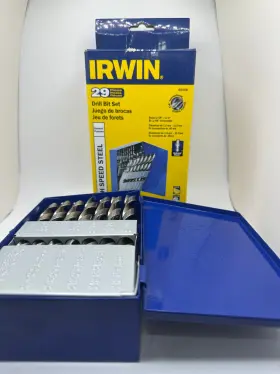 60148 Irwin Drill Bit Set General Purpose 3/8 Inch Reduced Shank 29pc