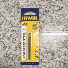 60507 Irwin High Speed Steel Drill Bit 7/64 In Wood Plastic Model