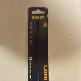 66708 Irwin 1/8 In 3.2 Mm Black Oxide Drill Bit For Metal Plastic Cutting