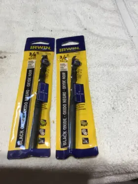 66724 Irwin #66724 Black Oxide 3/8 Inch X6 Drill Bits Lot Of 2 Brand New In Sealed Package