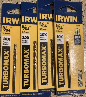 73309 Irwin 9/64 Inch Turbomax Drill Bit Lot Of 4 Pack Combine Shipping Available