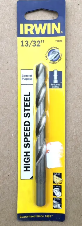 73826 Irwin 13/32 Inch High Speed Steel Drill Bit