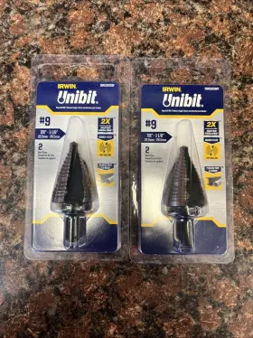 Iwas10239df Irwin 885911749411 New Unibit #9 7/8 Inch -1-18 Double Fluted Step Bit - Lot Of 2 L43
