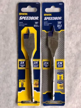 88814 Irwin 2-pack Speedbor 7/8 Inch X 6 Impact Rated Spade Drill Bit Quick Ship
