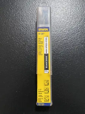 91136 Irwin 9/16 Inch X 6 L High Speed Steel Drill Bit