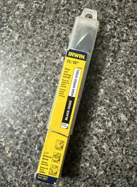 91144 Irwin 11/16 Inch Black Oxide Hss #91144 Silver And Deming Drill Bit New