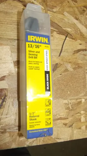 91152 Irwin Long Silver Deming Drill Bit 13/16 Inch Dia. 6 Length 1/2 Shank H142