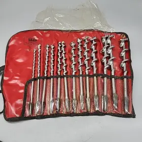 98413 Irwin 13 Bit Auger Set Mint In Plastic Case Usa 1/4-1 Inch