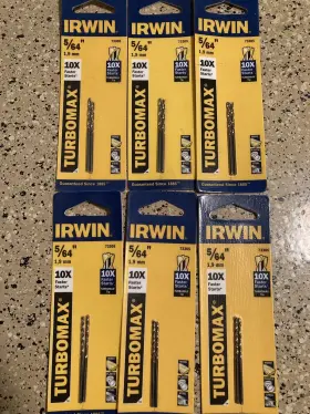 73305 Irwin Industrial Tool Co 2pk 5/64 Inch Turbomax Turbo Bit Lot Of 6pack Combine Shipping Available