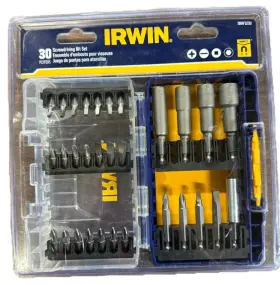 Iwaf1230 Irwin Magnetic Screwdriver Bit And Nutsetters Set 30-piece With Hard Case