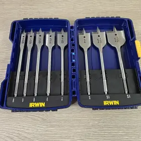 Iwax128pc Irwin Speedbor 8-piece Assorted Woodboring Spade Drill Bit Set