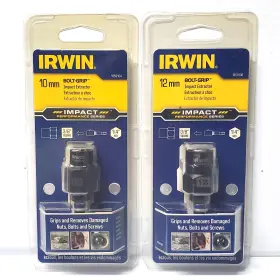 1859104 Irwin Tools Impact 10mm And 12mm Bolt Grip Extractors With 1/4 Inch Hex Adapt