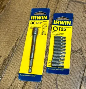 351327xc Irwin Tools New T25 Torx Bit Lot 5/16 Inch Magnetic Drill 4 Long Driver Nutsetter
