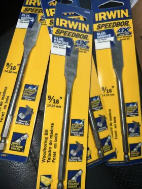 88809 Irwin Tools Speedbor Blue Groove Wood Boring Bit 9/16 Inch X 6 -4 Pcs