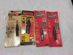 90682 Irwin Vermont American 16510 16512 15606 4pc Assorted Brands Countersink Drill Bit Set