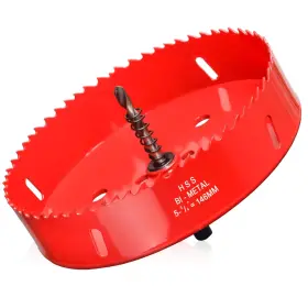Itoolfirm 445033588539 Hole Saw 5 3/4 Inch 146mm For Wood Hss Bi-metal Circular Drill Cutter With P