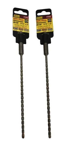 47008 Ivy Classic Sds Plus Hammer Drill 3/16 Inch X 8 Usable Length 6 Steel 2 Pack