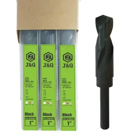 Jq101064 J&q 1 Inch Silver And Deming Drill Bit 3 Pcs Hss Reduced Shank Bits 3-flat 1/