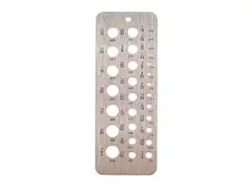 23211 J&r Quality Tools Vct 29 Hole Stainless Steel Drill Gauges For 1/16 Inch To 1/2 Size Bits 17