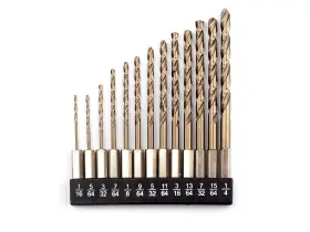 78652 J&r Quality Tools Vct 13pc Hex Shank Cobalt Drill Bit Set Quick Change 1/16 Inch - 1/4