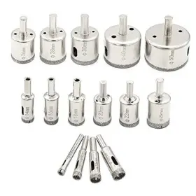 Jm0017-1 Jamiikury Pcs Tile Hole Saw Set Diamond Drill Bit For 15 In 1 6mm To 50mm