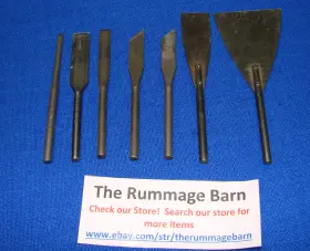 0001b Jc Penney Rare Vintage Chisel/ Scraper Set For Triple Action Drill