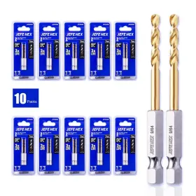 Jefe Hex 755361317082 20 Pcs 9/64 Inch Pack Of 2 10 Total Hss Shank Drill Bits Tita