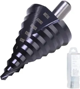 Jerax Tools 313104836803 1/4 To 2 Inch Step Drill Bit Spiral Grooved Double Fluted Large M2 High Speed S
