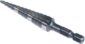 Qc-sdb-1 Jerax Tools Qc-sdb-1/2 M2 Hss Quick Change 1/8 Inch - 1/2 Step Drill Bit Double Fluted Bits For Hole