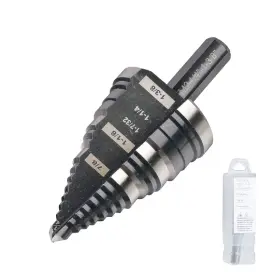 Stg1-3 Jerax Tools Stg1-3/8 1/4 To 1-3/8 Inch Step Drill Bit Straight Grooved Double Fluted M2 High Spee
