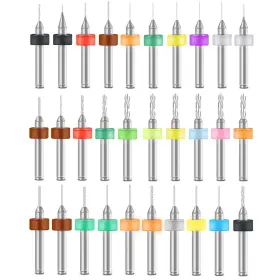 Jiegong 445038080076 30pcs Shank Tungsten Carbide Micro Drill Bits Set Steel Pcb Print Circ