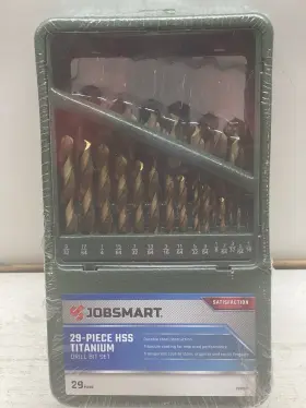 2297237 Job Smart Tsc 29 Piece Hss Titanium Drill Bit Set Metal Case New Sealed