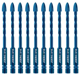 J067 Joeric 3/16 Masonry Drill Bit Set 10 Pieces 5mm Concrete Bits Ceramic B