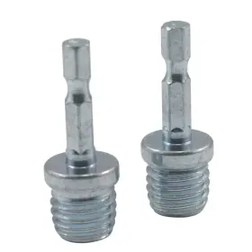Junlixn 313033238242 2 Pcs 5/8 Inch -11 Male Thread To 1/4 Hex Shank Drill Adapter Unc