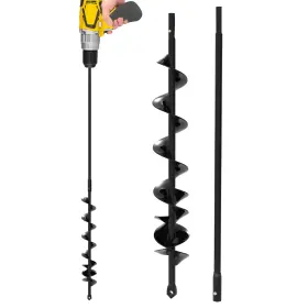2x32e K-brands Auger Drill Bit For Planting 2x32ftft - With Extension Spiral Hole Planter Fo