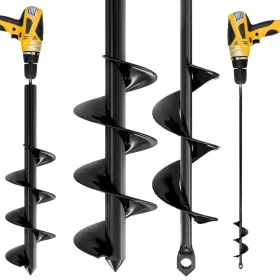 K-brands 726293047705 Auger Drill Bit For Planting 2 Pack Inch 1.6 X 16 And 3.5 Set Garden S