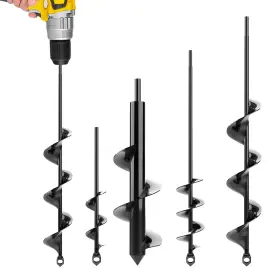 K-brands 726293049532 Auger Drill Bit For Planting 4 Pack Garden Spiral Hole And Bulb Plant