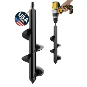 K-brands 726293049549 Auger Drill Bit For Planting 3 X 12 Inch - Gardening Tools Spiral