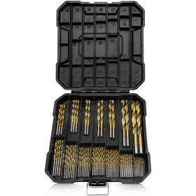 9814 Kaliacho 99pcs Titanium Coated Drill Bit Set - 135 Tip Hss Bits Kit 1/16 Inch To 3/8 A