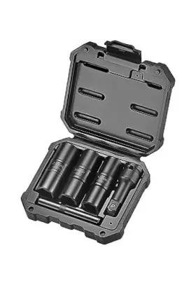 Kaupa 669818983907 5pcs 1/2-inch Damaged Bolt Extractor Flip Socket Set Rounded-off Lug Nut